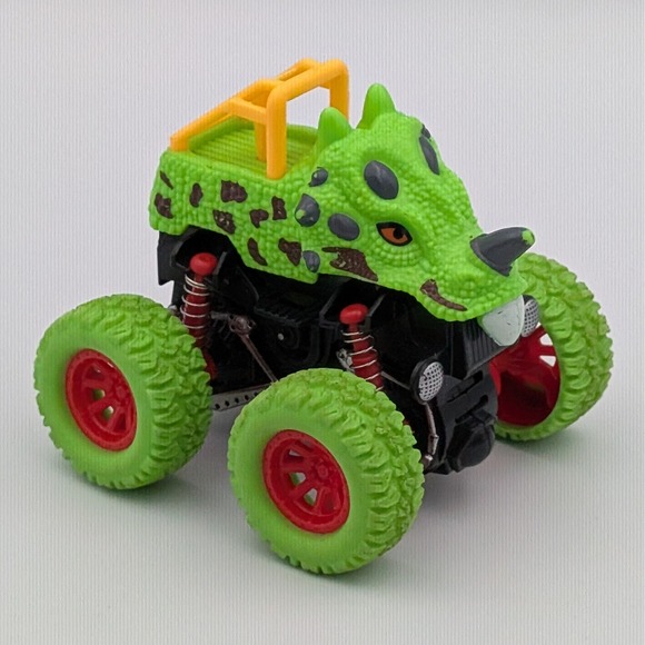Lodby Other - Dinosaur Monster Truck Triceratops Green Friction Powered Toy with Suspension